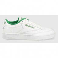  δερμάτινα αθλητικά παπούτσια reebok club c 85 χρώμα: άσπρο