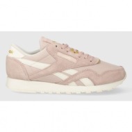  σουέτ αθλητικά παπούτσια reebok classic nylon χρώμα: ροζ