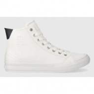  δερμάτινα ελαφριά παπούτσια tommy hilfiger th hi vulc street lth ess χρώμα: άσπρο, fm0fm04897