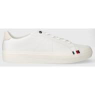  δερμάτινα αθλητικά παπούτσια tommy hilfiger thick vulc low premium lth χρώμα: άσπρο, fm0fm04881