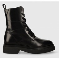  δερμάτινες μπότες gant zandrin γυναικείες, χρώμα: μαύρο, 27541381.g00