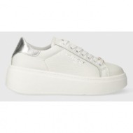  δερμάτινα αθλητικά παπούτσια twinset χρώμα: άσπρο, 241tcp050