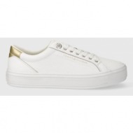  αθλητικά tommy hilfiger essential vulc leather sneaker χρώμα: άσπρο, fw0fw07778