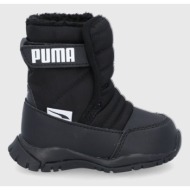  παιδικές μπότες χιονιού puma puma nieve boot wtr ac inf χρώμα: μαύρο