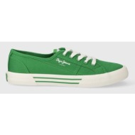  πάνινα παπούτσια pepe jeans pls31287 χρώμα: πράσινο, brady basic w