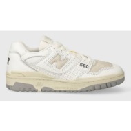  δερμάτινα αθλητικά παπούτσια new balance bb550pwg χρώμα: άσπρο f30