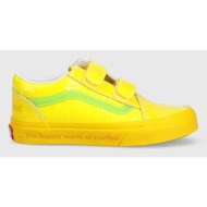  παιδικά πάνινα παπούτσια vans uy old skool v harb chbd χρώμα: κίτρινο