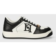  δερμάτινα αθλητικά παπούτσια elisabetta franchi χρώμα: μαύρο, sa54g41e2