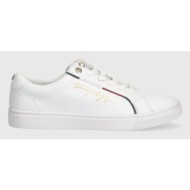  δερμάτινα αθλητικά παπούτσια tommy hilfiger th signature sneaker χρώμα: άσπρο, fw0fw06322