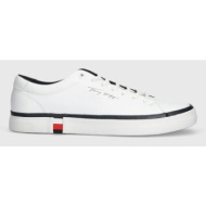  δερμάτινα αθλητικά παπούτσια tommy hilfiger modern vulc corporate leather χρώμα: άσπρο, fm0fm04922