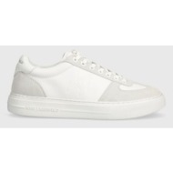  δερμάτινα αθλητικά παπούτσια karl lagerfeld t/kap χρώμα: άσπρο, kl51424