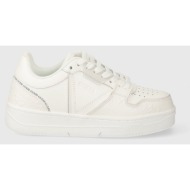  δερμάτινα αθλητικά παπούτσια guess ancie χρώμα: άσπρο, fljanc ell12