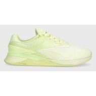  αθλητικά παπούτσια reebok nano x3 χρώμα: πράσινο
