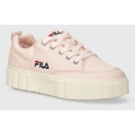 πάνινα παπούτσια fila sandblast χρώμα: ροζ