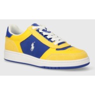 sneakers  polo ralph lauren polo crt spt χρώμα: κίτρινο, 809931572004