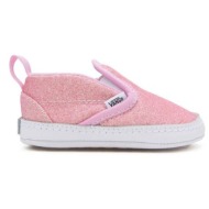  παιδικά πάνινα παπούτσια vans slip-on v crib χρώμα: ροζ