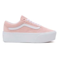  σουέτ sneakers vans old skool stackform χρώμα: ροζ, vn0009pzchn1