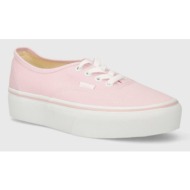  πάνινα παπούτσια vans authentic platform 2.0 χρώμα: ροζ, vn0a3av8v1c1
