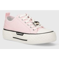  πάνινα παπούτσια karl lagerfeld kampus max iii χρώμα: ροζ, kl60611