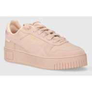  δερμάτινα αθλητικά παπούτσια puma carina street sd χρώμα: ροζ, 395093