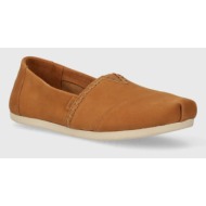  nubuck εσπαντρίγιες toms alpargata χρώμα: καφέ, 10020670