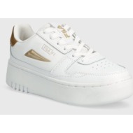  δερμάτινα αθλητικά παπούτσια fila fxventuno platform χρώμα: άσπρο