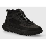  δερμάτινα αθλητικά παπούτσια timberland greenstride motion 6 χρώμα: μαύρο, tb0a5vac0151