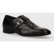  δερμάτινα κλειστά παπούτσια karl lagerfeld samuel χρώμα: μαύρο, kl12314