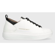  δερμάτινα αθλητικά παπούτσια alexander smith wembley χρώμα: άσπρο, asazwym2260wbk