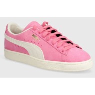  σουέτ αθλητικά παπούτσια puma suede neon χρώμα: ροζ, 396507