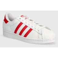  δερμάτινα αθλητικά παπούτσια adidas originals superstar χρώμα: άσπρο, if3653
