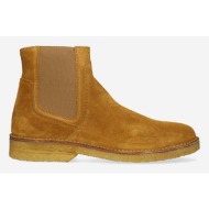  σουέτ μπότες τσέλσι a.p.c. boots theodore χρώμα: καφέ f30