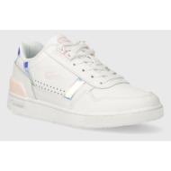  δερμάτινα αθλητικά παπούτσια lacoste t-clip pastel accent leather χρώμα: άσπρο, 47sfa0061