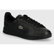  παιδικά αθλητικά παπούτσια lacoste court sneakers χρώμα: μαύρο