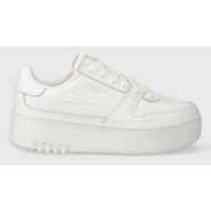  δερμάτινα αθλητικά παπούτσια fila fxventuno platform χρώμα: άσπρο