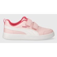  παιδικά αθλητικά παπούτσια puma courtflex v2 χρώμα: ροζ