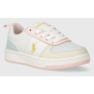 sneakers παιδικά  παπούτσια polo ralph lauren χρώμα: ροζ