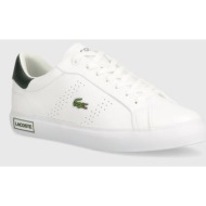  δερμάτινα αθλητικά παπούτσια lacoste powercourt 2.0 leather χρώμα: άσπρο, 47sma0110
