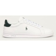 sneakers δερμάτινα παπούτσια polo ralph lauren χρώμα: άσπρο