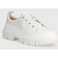 δερμάτινα κλειστά παπούτσια timberland greyfield χρώμα: άσπρο, tb0a64cmem21