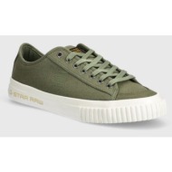  πάνινα παπούτσια g-star raw deck bsc m χρώμα: πράσινο, 2412073501.olv