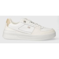  δερμάτινα αθλητικά παπούτσια tommy hilfiger essential basket sneaker χρώμα: άσπρο, fw0fw07684