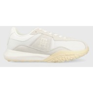  αθλητικά tommy hilfiger retro modern runner mix χρώμα: άσπρο, fm0fm04499