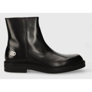  δερμάτινα παπούτσια karl lagerfeld kraftman χρώμα: μαύρο, kl11440 f3kl11440