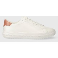  δερμάτινα αθλητικά παπούτσια michael michael kors grove χρώμα: άσπρο, 43r4gvfs1l