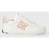  δερμάτινα αθλητικά παπούτσια dkny abeni abeni χρώμα: άσπρο, k3374256 k3374256