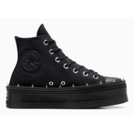  πάνινα παπούτσια converse chuck taylor all star modern lift χρώμα: μαύρο, a08102c