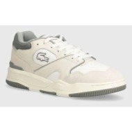  δερμάτινα αθλητικά παπούτσια lacoste lineshot leather logo χρώμα: άσπρο, 47sma0062