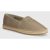  εσπαντρίγιες calvin klein espadrille relock monocq χρώμα: μπεζ, hw0hw01916