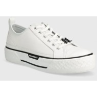  δερμάτινα ελαφριά παπούτσια karl lagerfeld kampus max χρώμα: άσπρο, kl50420